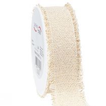 Product Fringe Ribbon White Gold Decorative Ribbon W40mm L15m