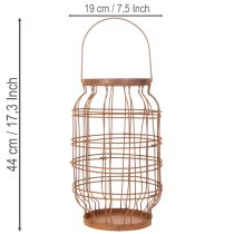 Product Garden lantern, metal, rusted finish, handle, vintage, Ø19.5cm