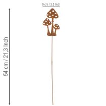 Product Garden stake, weathered steel, fly agaric decorative stake, 15cm, 6 pieces