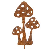 Product Garden stake, weathered steel, fly agaric decorative stake, 15cm, 6 pieces