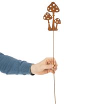 Product Garden stake, weathered steel, fly agaric decorative stake, 15cm, 6 pieces