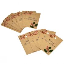 Product Gift tags Merry Christmas paper natural brown 8.5×5.5cm 20 pcs