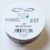 Product Floral design gift ribbon for elegant gift wrapping, 15m