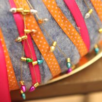 Product Gift ribbon dotted decorative ribbon orange 10mm 25m