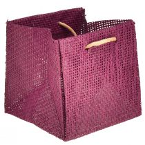 Product Gift bag with handles in burgundy pink 10.5cm 8 pcs