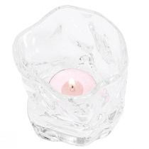 Product Decorative glass tealight small glass candle holder Ø8cm H7.5cm 2pcs