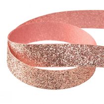 Product Glitter ribbon in pink decorative ribbon glitter W15mm L18m