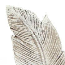 Product Grave decoration feather grey white grave decoration polyresin 15.5cm 4 pcs