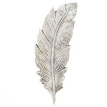Product Grave decoration feather grey white grave decoration polyresin 15.5cm 4 pcs