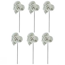 Product Grave marker heart memorial marker rose cast stone 5.5cm 6 pcs
