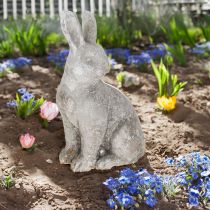 Product Sitting Easter Bunny Ceramic Antique Grey 13×10×22cm