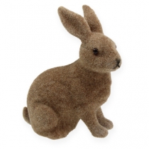 Product Decorative rabbit 14cm flocked 4 pcs.