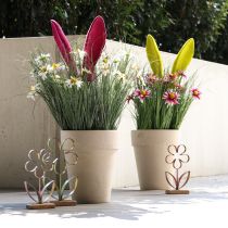 Product Bunny Decoration Ears Pink for Easter Flocked Stick H56cm