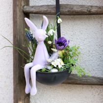 Product Bunny Edge Stool Easter Bunny Flocked Purple Lilac – 2nd Choice – 28cm 3 Pcs
