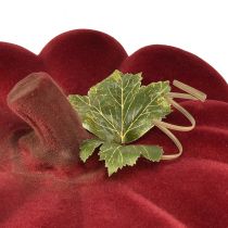 Product Autumn decoration pumpkin flocked red burgundy – pumpkin decoration for a unique autumn ambience 32cm