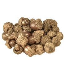 Product Golden autumn fruits, festive autumn decorations, natural decorative acorns, Advent decoration Ø1.5 – 2.5cm L1.5 – 3cm 300g