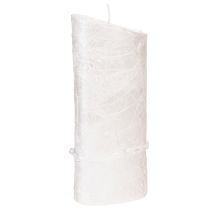 Product Wedding candle, silver wedding candle, white candle 210/85mm