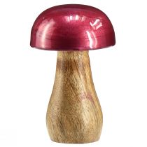 Product Wooden mushrooms decorative mushrooms wood red gloss Ø6cm H10cm 2pcs