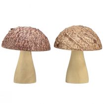 Product Wooden mushrooms decoration mushrooms table decoration autumn brown natural 5×6cm 8 pcs