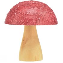 Product Wooden mushrooms decoration mushrooms table decoration autumn red natural 5×6cm 9pcs