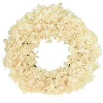 Product Hydrangea wreath cream artificial hydrangeas Ø40cm