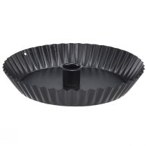 Product Metal candle holder in cake shape, black, Ø18cm, 2 pieces