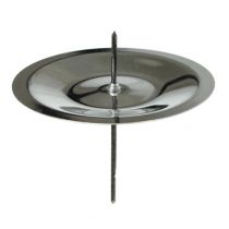 Product Candle holder with spike, silver 6 cm, 36 pcs
