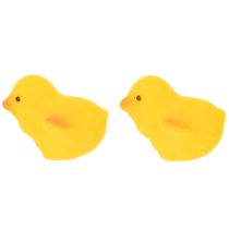 Product Small Easter chicks, yellow and orange flocked, 4.5cm tall, 18 pieces