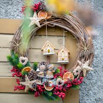 Wreath Willow Door Wreath Willow Wreath Decorative Wreath Natural Ø30cm