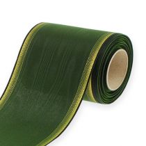 Product Wreath ribbon Moiré 125mm, dark green