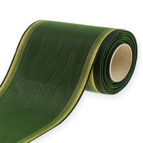 Product Wreath ribbon Moiré 150mm, dark green
