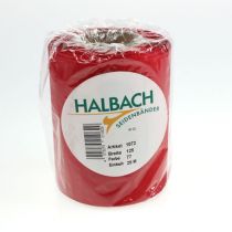 Product Red wreath ribbon 125mm x 25m - Ribbon for funeral floristry, lettering & decoration