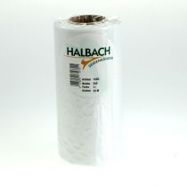 Product White wreath ribbon, 200mm wide, 25m roll, mourning ribbon, bow ribbon, decorative ribbon for funeral floristry and occasions