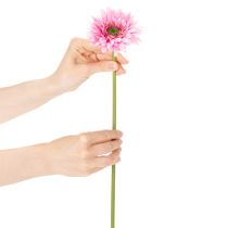Product Artificial Gerbera Garden Flowers, Pink, 47cm, 6 Pieces