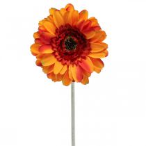 Product Artificial gerbera flower, artificial flower orange Ø11cm 50cm