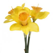 Product Artificial Daffodils Silk Flowers Yellow Easter Bells 40cm 3 Pcs