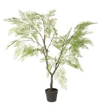 Product Artificial Tree with Delicate Leaves, 120 cm, Green and Brown