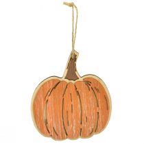 Product Pumpkin decoration for hanging wooden decoration autumn 14.5x13cm 8 pcs