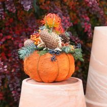 Product Pumpkin plant pot orange/yellow-green made of sisal Ø15cm H9cm