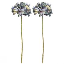 Product Artificial flowers in blue hydrangea large Ø15cm L58cm 2pcs