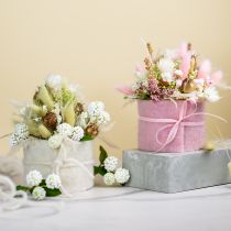 Product Artificial flower bouquet silk flowers berry branch white 48cm