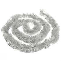 Product Sparkling silver tinsel garland 270cm – Perfect for festive decorations – Versatile