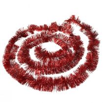 Product Festive Red Tinsel Garland 270cm – Shiny and vibrant, perfect for Christmas and holiday decorations