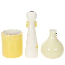 Product Set of 3 Ceramic Duck Figures with Glasses – 25cm Spring and Summer Decoration