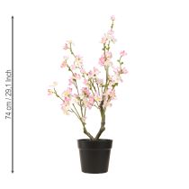 Product Almond Tree Large Artificial Plant in Pot Pink White 74cm