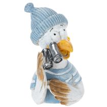 Product Nautical decoration seagull table decoration blue white silver H11cm