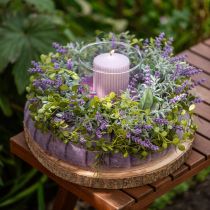 Product Mediterranean lavender wreath Ø50cm, artificial flower wreath with lavender and rosemary
