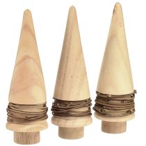 Product Mini Christmas Tree Wooden Decoration Natural Table Decoration H13.5cm 3 pcs