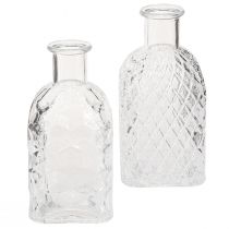 Product Mini Vases Square Glass Decorative Bottles H13cm 4pcs