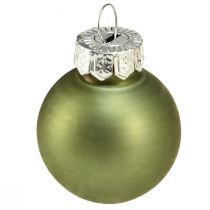 Product Mini Christmas tree balls glass green mix Ø2.5cm 22 pcs